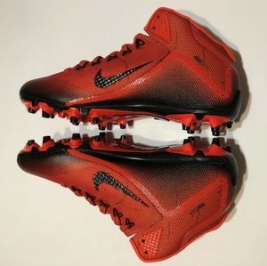 Nike Alpha Men's Football 3/4 Cleats Size 11.5 Orange Black 719927-800 Brand New